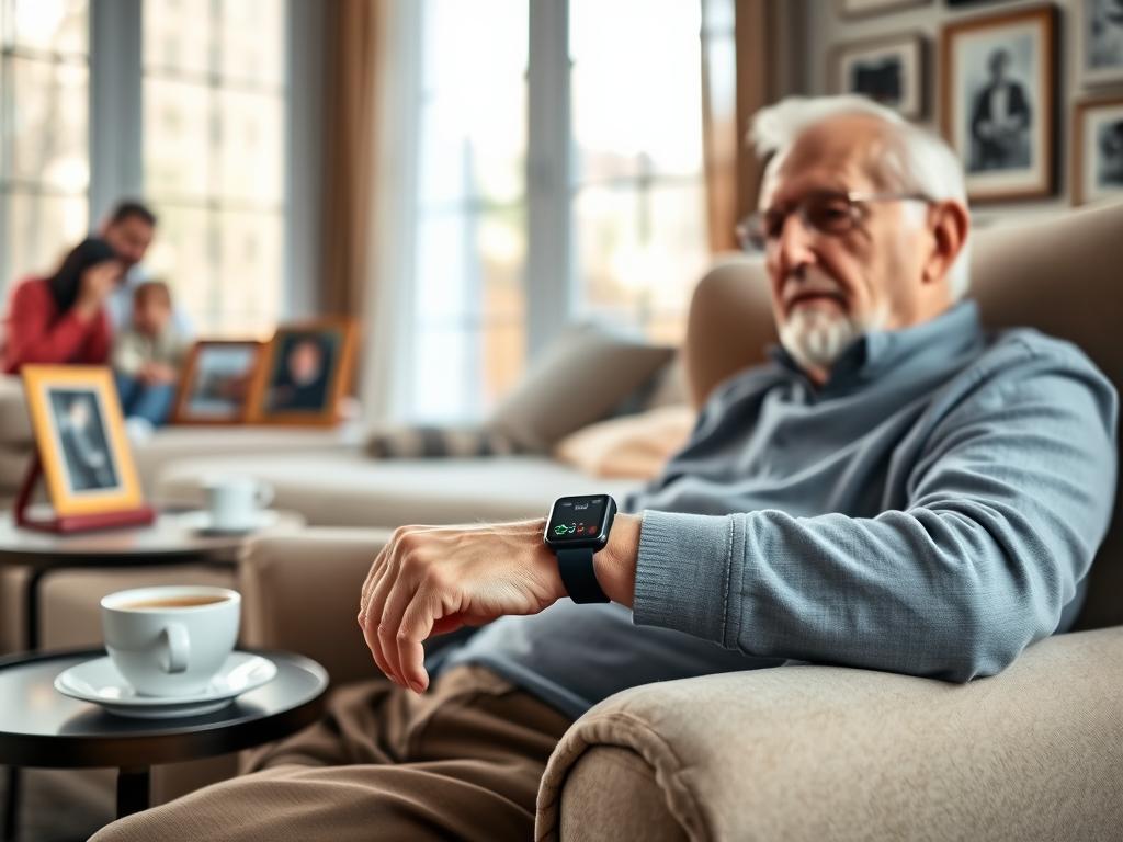 smartwatch com queda e sono para idosos sozinhos