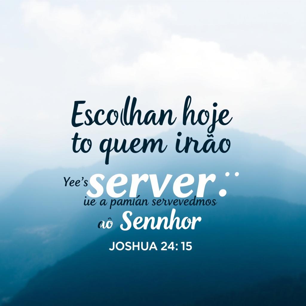 Josué 24:15 - Versículo sobre escolher servir ao Senhor nas escolhas com Deus Josué 24:15 - Versículo sobre escolher servir ao Senhor nas escolhas com Deus