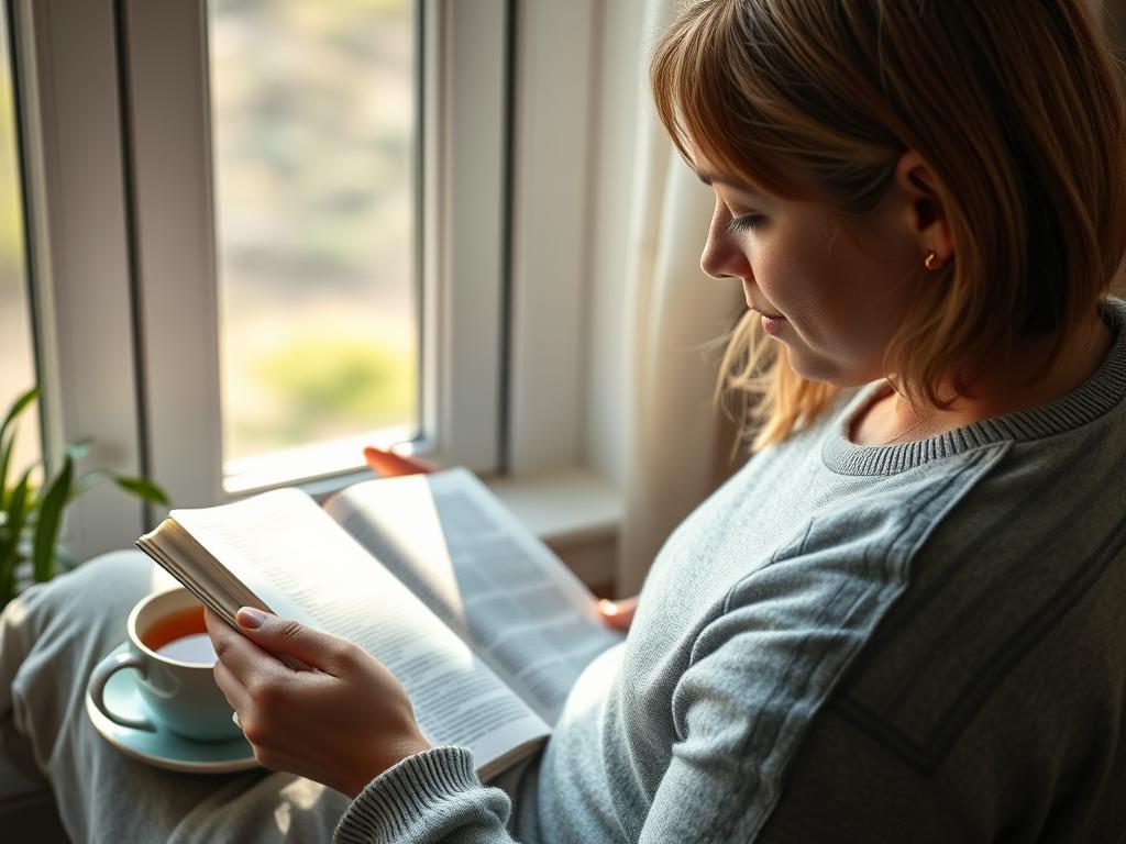 Pessoa em momento de oração matinal, representando o tempo diário com Deus