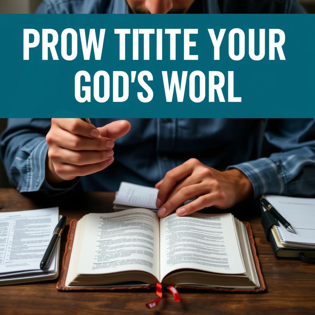 Pessoa estudando a Bíblia, colocando a Palavra de Deus no centro