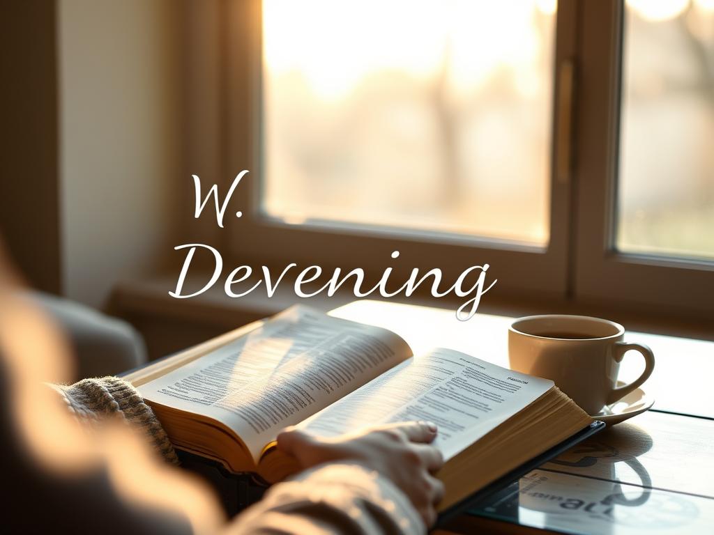 Pessoa lendo a Bíblia em um momento tranquilo de devoção matinal