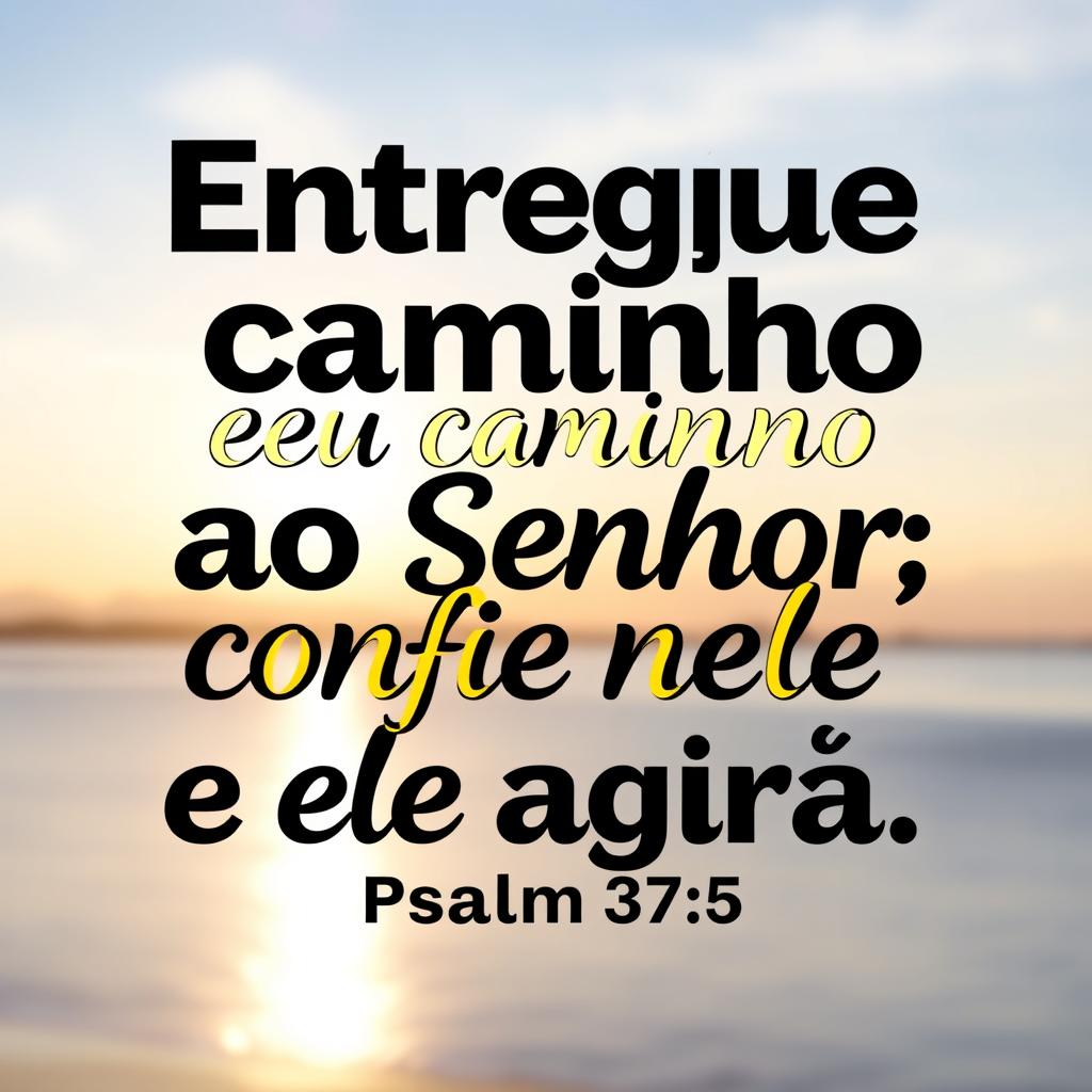 Salmos 37:5 - Versículo sobre entregar caminhos ao Senhor nas escolhas com Deus Salmos 37:5 - Versículo sobre entregar caminhos ao Senhor nas escolhas com Deus