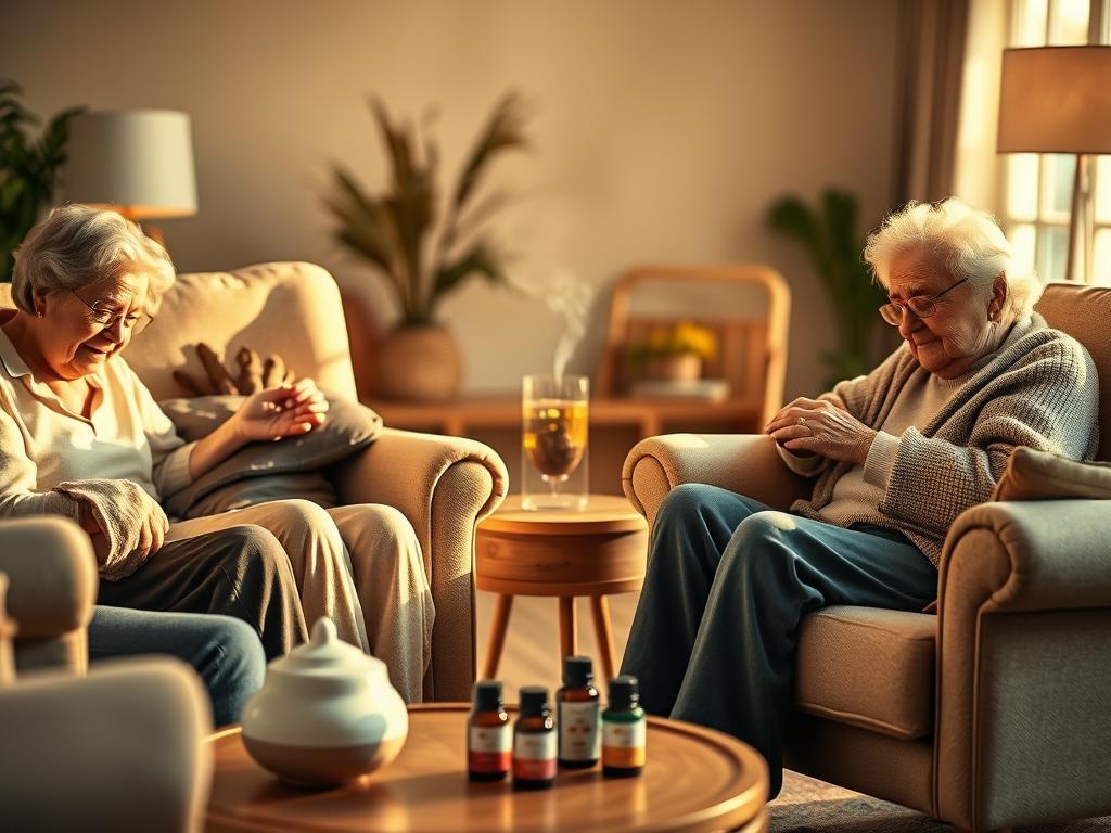 relaxamento para idosos com óleos essenciais